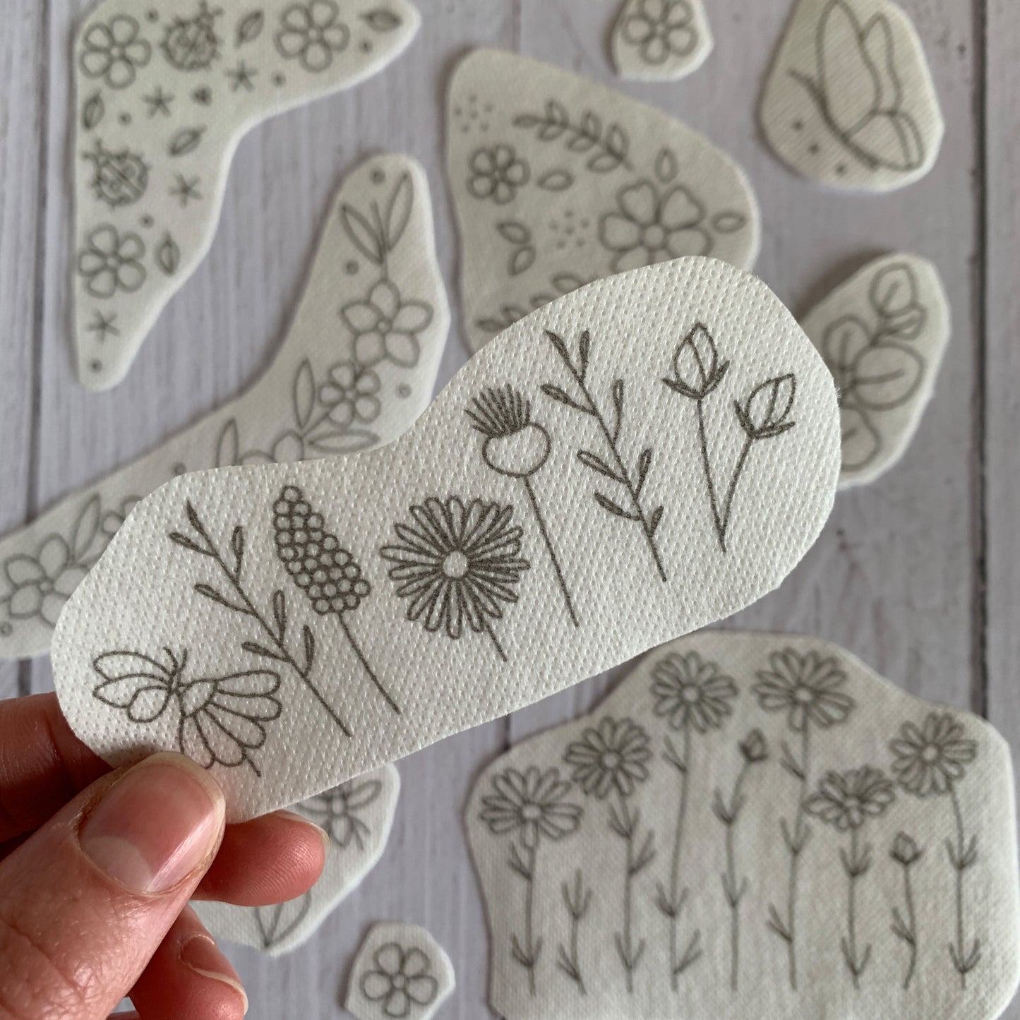 Denim Floral Edition. Stick and stitch embroidery patches. Customise your clothing with beautiful florals.