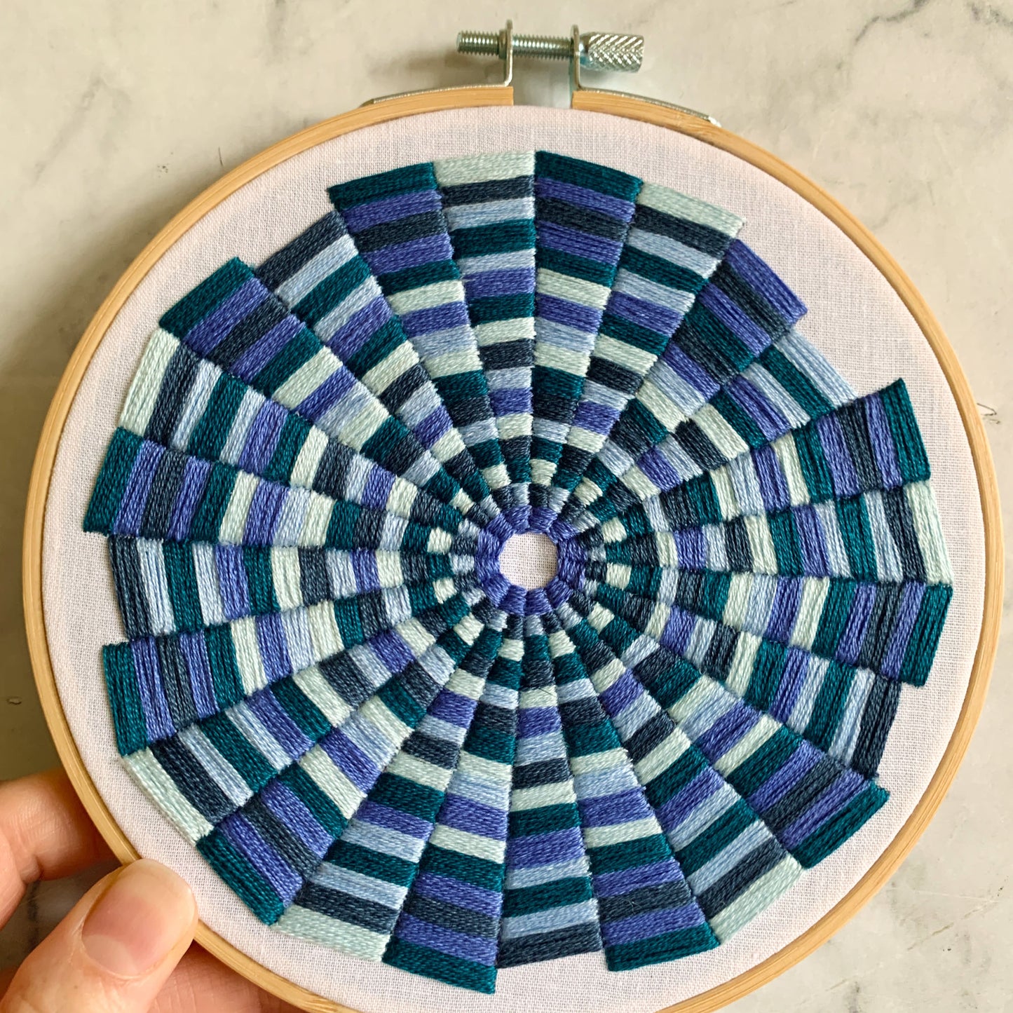 Digital download. Embroidery Calendar hoop art PDF pattern with instructions. 365 blocks, 1 per day