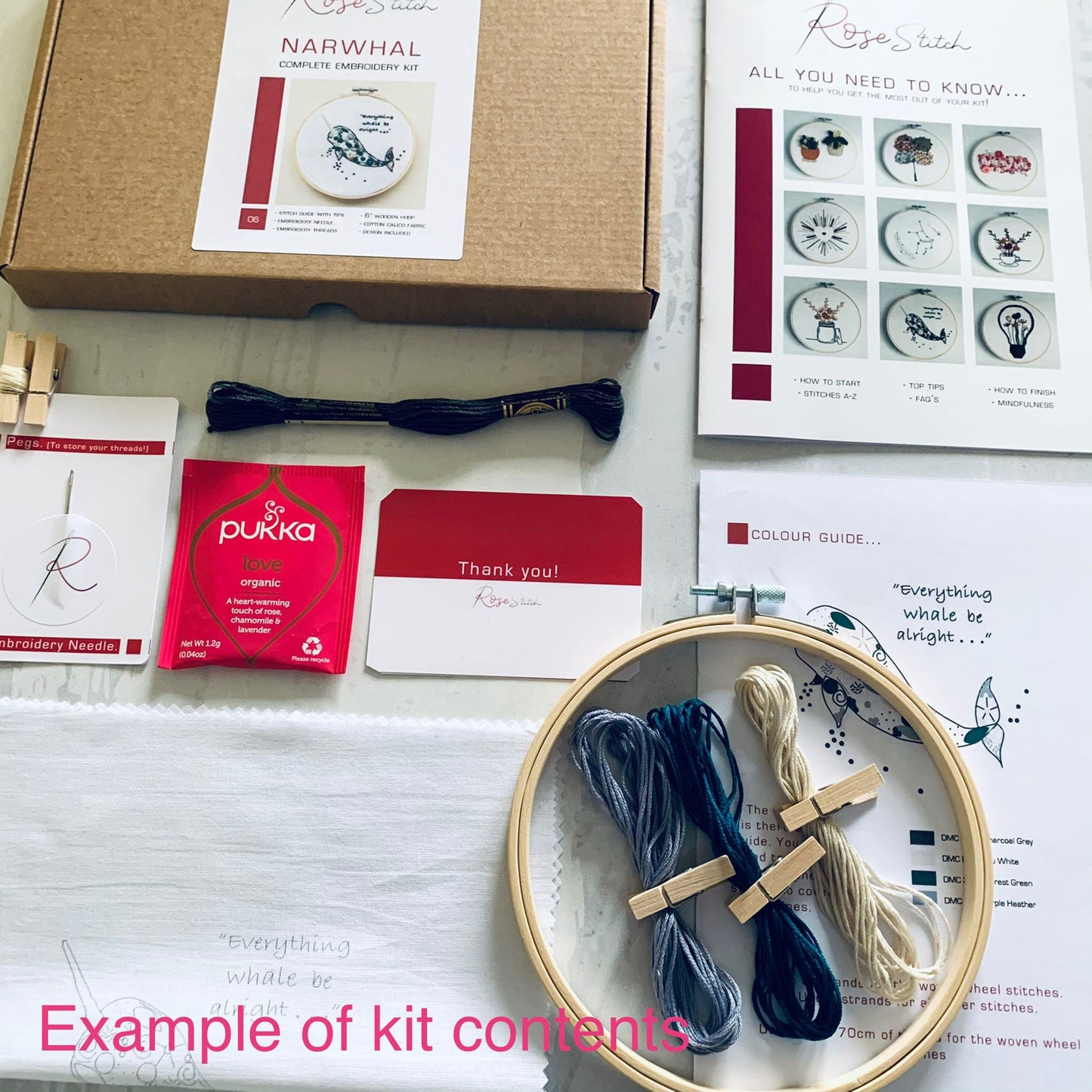 Full embroidery kit. Butterfly hoop DIY beginner craft. Adult animal anxiety/stress relief gift
