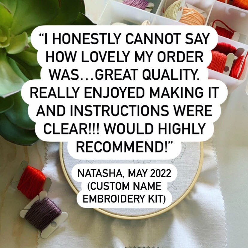 Full embroidery kit. Festive gingerbread DIY beginner craft. Adult Christmas holidays anxiety/stress relief gift