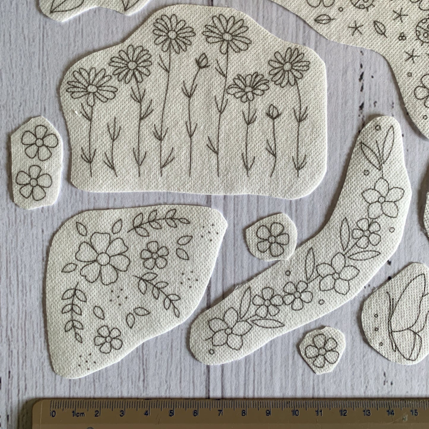 Denim Floral Edition. Stick and stitch embroidery patches. Customise your clothing with beautiful florals.