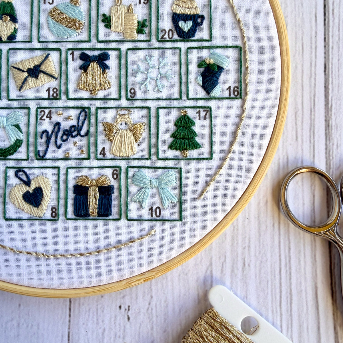 Winter Wonderland Advent Calendar 2026 – Christmas Embroidery Kit, DIY Stitch Along, Festive Craft