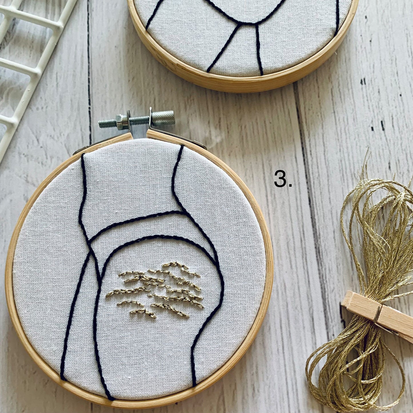 Full DIY embroidery kit. Body positive stretch marks craft wall art decor. Choose from 1, 2,3 or 4 hoops.