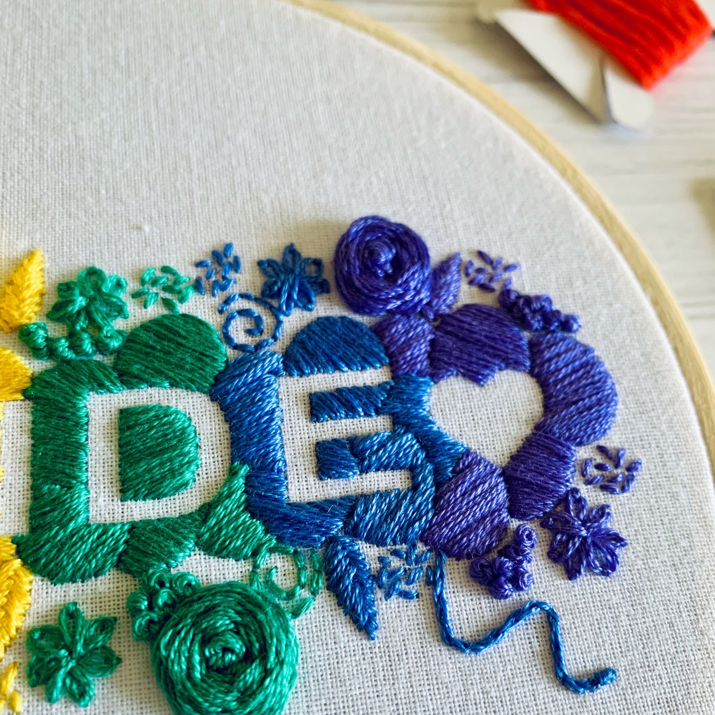 Full embroidery kit. Pride DIY beginner hoop art craft. Choose your colours! Adult anxiety/stress relief LGBTQ gift